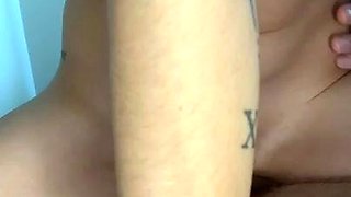 POV blowjob footjob handjob with Karla Kush eating cum