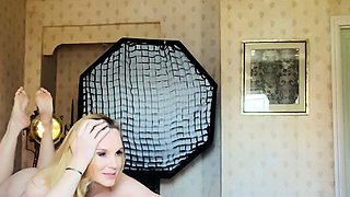 Big Boobed Blonde Masturbates With A Dildo In The Bathroom