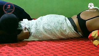 Busty Indian wife seducing in white saree (Part-2)