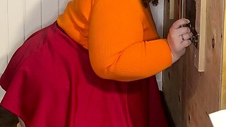 Jinkies- it looks to me like Velma had fun at my glory hole