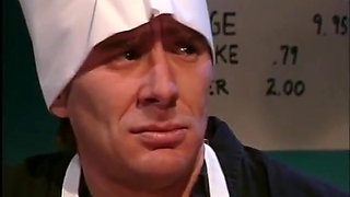 Fucking licking in the pizza shop