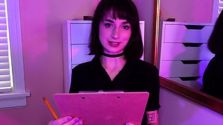 Very hot busty brunette solo masturbation on webcam