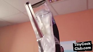 Microdick Partner Mocked By Young Slut