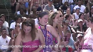 Wild Wet T-Shirt Contest at Nudist Beach - Skin to Win!