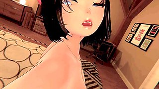 VR chat ASMR roleplay session with hot mommy leads to an ear-tingling orgasm