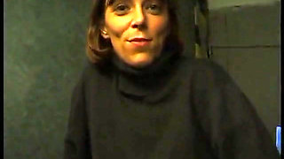 Lovely brunette banged and jizzed on tits in the elevator