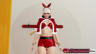 Elf Tomoki in Merry Xmas 3D Hentai with Pantyhose - Teasing Thighjob on Big Cock, Piledriver POV Fuck, and Lifting Missionary