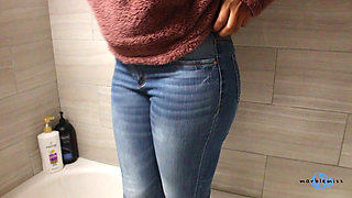 Indian Girl Piss Desperation in Jeans