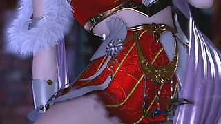 3D Sexy Asian Cosplay Queen Naked Her Shaved Pussy