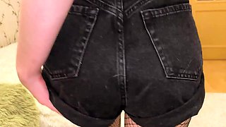 Tore pantyhose and Fucked a beautiful girl. inside.