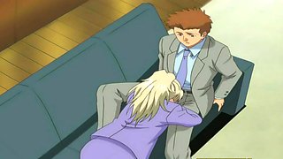 Big boobs babe gives mind-blowing BJ in risqué anime