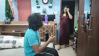 Mallu hot wife sex with step brother while her husband not in home, Mallu step brother seduces step sister and fucking