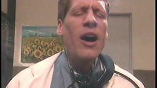 Belladonna spreads her legs wide and gets her twat eaten by her doctor