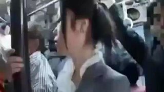 Interracial bus grope: Blowjob, Amateur  Cumshot Porn