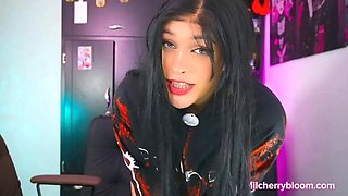 Goth Tattooed LilCherryBloom Craves Cowgirl Ride to Orgasm