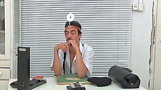 Cock Sucking German Nurse Licking and Riding Patient