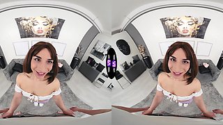 Skinny teen Lola Danger rides cock in vr with moans and passion