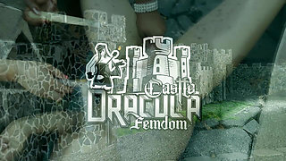 Slavery in the toilet hole under Dracula Femdom Castle Mistresses