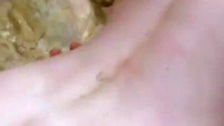 Redhead babe gets anally fucked on the beach