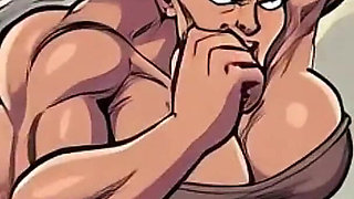 Ai Athletic Women in Cartoon Scenes