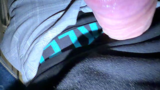 Risky Car Sex in Public Parking Garage - Started with Handjob, Ended Doggy!