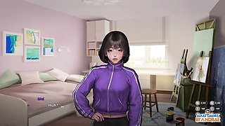 Behind the scenes of a cartoon fantasy with a camera guy