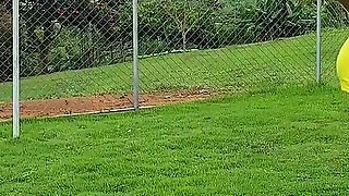 Sexy Latina Fucks Her Trainer on the Soccer Field - Anissamiller