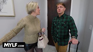 Dee williams, the busty stepmom, loves to take on her hung stepson's hard cock in doggystyle