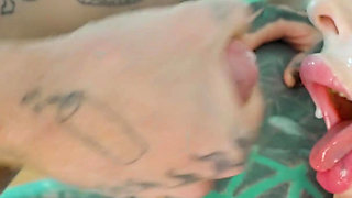 Tattoo Sluts Gaping Anal Holes in Rough Foursome - ATM & POV