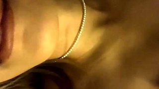 Shaved pussy amateur teen fucks huge dick pov