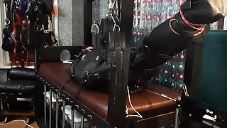 Leather Bondage and Machine Fuck by Mistress LDC