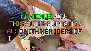 Hot skinny brunette babe teases a big cock guy in the kitchen and living room without giving an orgasm