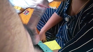 Indian College Girl Rekha Is Taught to Suck His Cock by Her Friend