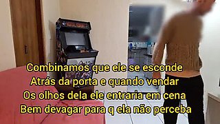 Blindfolded Wife Cheats With Surprised Hairy Friend - Amateur Cuckold Fuck & Cumshot