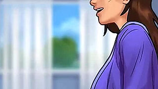 Summertime saga: stepson fucks his stepmom and fills her pussy with cum ep 190