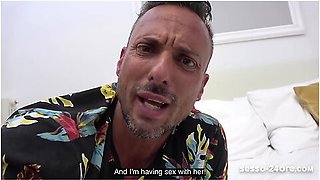 Italian Guy Cheats On Girlfriend With Hot Blonde Milf While Girlfriend Is Next Door - Lara De Santis