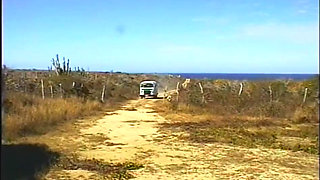 Sexy blonde fucking in dogging position