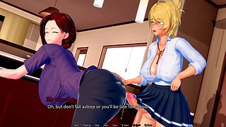 Futanari Gets Horney From Stepmom And Beats off