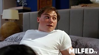 Maya Farrell Steals GFs Step Mom for Sneaky Kitchen Sex
