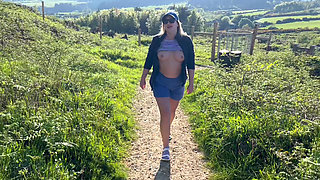 Hot Girl Flashing Natural Tits in Public Compilation