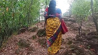 Village Bhabhi Facked by a School Student in Forest