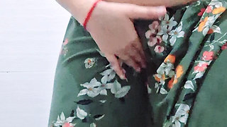 First Time Young Indian Girl Live on Firlty Bathroom