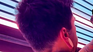 Real couple penetrates in tanning booth, he pumps out milk