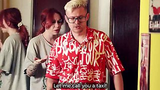 Step Stepmom Fucks Step Son In Bed - Redhead MILF Blowjob & Cum In Mouth