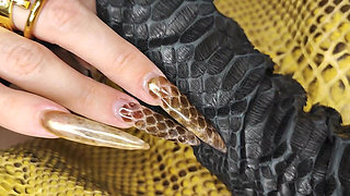 My Extra Long Snakeskin Nails Fuck Your Mind