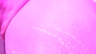 Wet and Messy Milky Shower All Over Me Rubbing Boobs Pussy