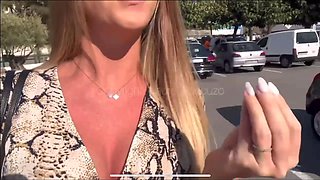 Electrician contest - I get carried away on a stranger's manmeat and he squirts me with spunk!!