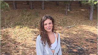 Italian Amateur Outdoor Green Eyed Brunette Gets Fucked By Her Hiking Guide