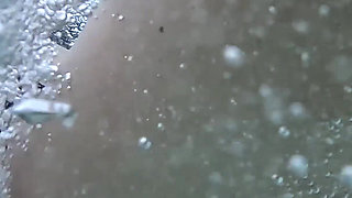 Flashing My Pussy in Front of a Student in Public Swimming Pool and Helps Me Masturbate - It's Very Risky with People Near