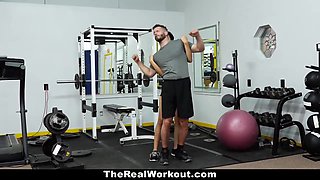 Hot Personal Trainer Fucks Client At Gym - Amethyst Banks